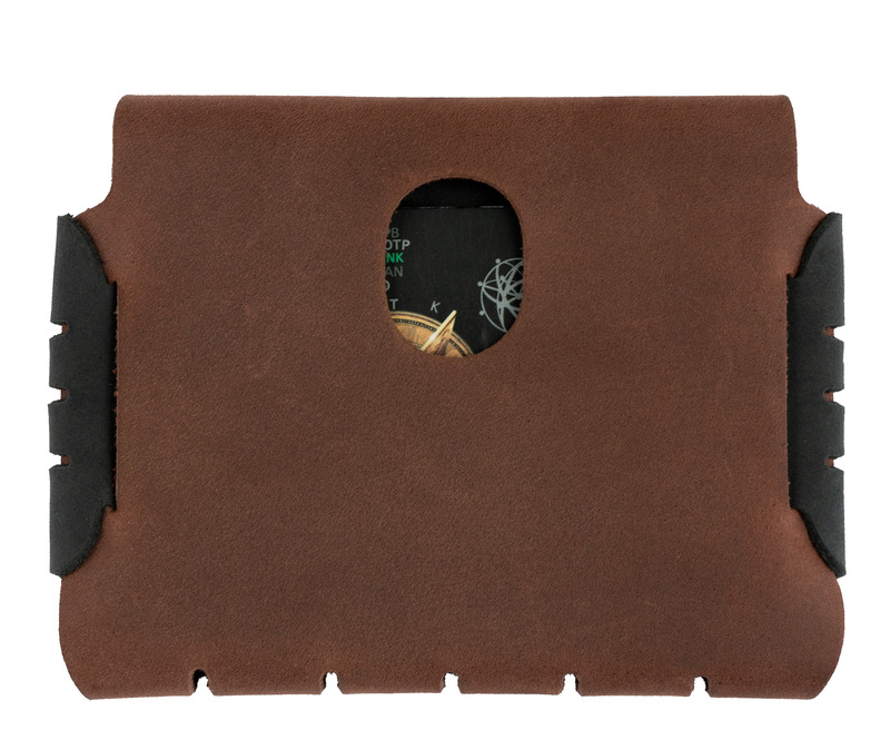 Brown Handmade Leather Minimalist Snap Wallet