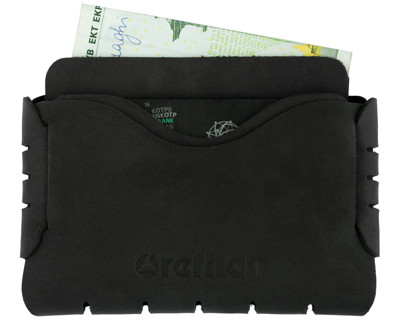 Black Handmade Leather Wallet - EU