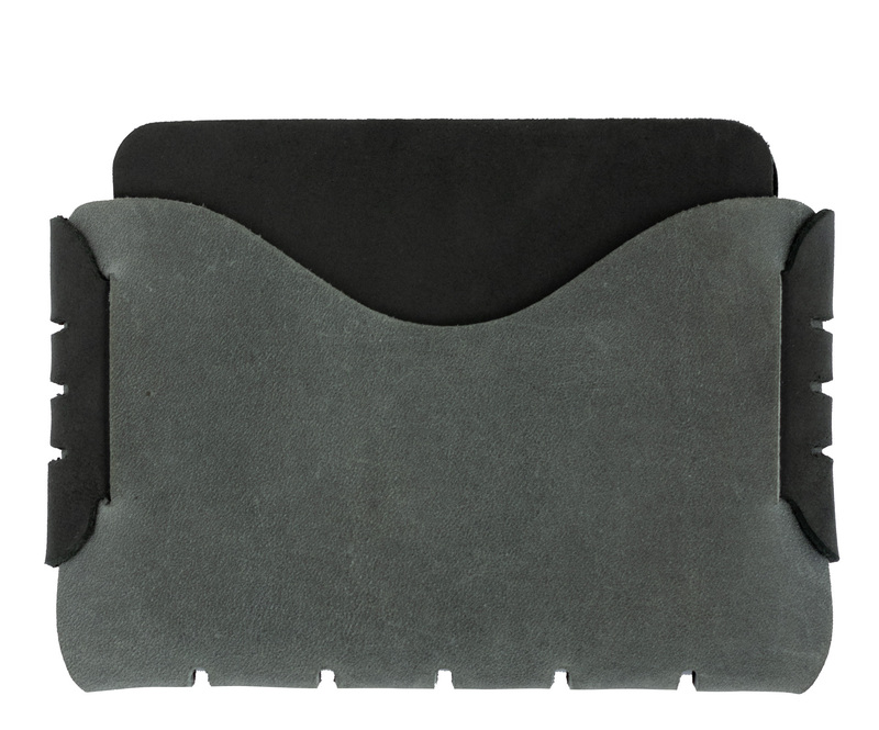 Grey Handmade Leather Wallet - EU
