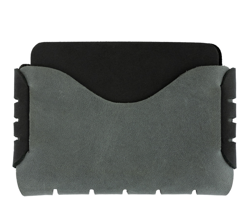 Grey Handmade Leather Minimalist Wallet - US