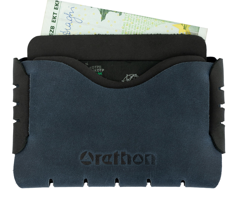 Blue Handmade Leather Wallet - EU